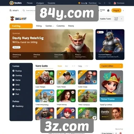 Navegação e interface do usuário em 84y.com